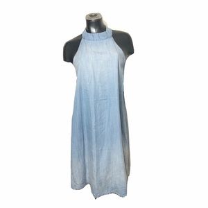 Cloth & Stone Halter Top Chambray Wash Dress